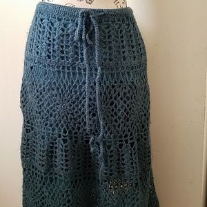 Crochet mohair blend skirt